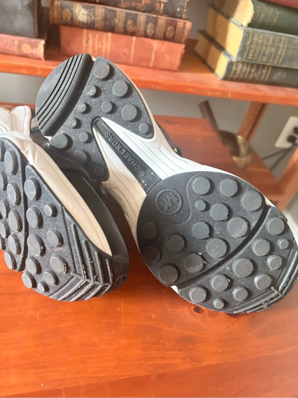 MICHAEL Michael Kors Maddox Black & White Platform Sport Sandals